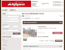 Tablet Screenshot of agspares.farmtrader.co.nz